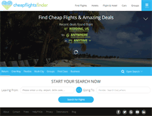 Tablet Screenshot of cheapflightsfinder.com